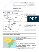 Avaliação de Geografia 7º Ano