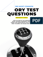 350 Most Frequently Asked Theory Test Questions