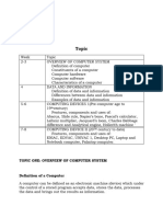 First Term Ss 1 Lesson Note On Computer Studies