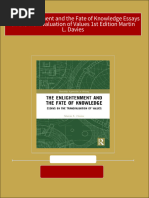 Instant Download The Enlightenment and The Fate of Knowledge Essays On The Transvaluation of Values 1st Edition Martin L. Davies PDF All Chapters