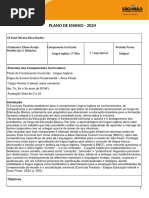 2º Bim. Inglês - 7º Ano Plano de Ensino