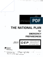 The National Plan: Emergency Preparedness