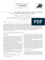 Development of A Novel Cathodic Plasma - Electrolytic Deposition Technique Part 1 - Production of Titanium Dioxide Coatings