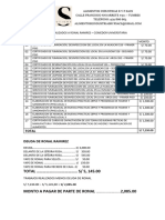 Gastos de Trabajos Realizados A Ronal Ramires 2024