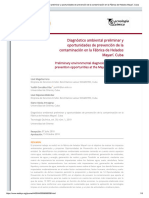 Diagnóstico Ambiental Preliminar y Oportunidades de Prevención de La Contaminación en La Fábrica de Helados Mayarí. Cuba