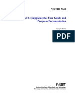 NISTIR 7049 CONTAM 2.1 Supplemental User Guide and Program Documentation