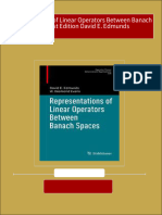 Representations of Linear Operators Between Banach Spaces 1st Edition David E. Edmunds Download PDF