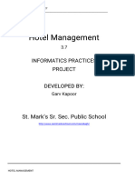 Hotel Management System INFORMATION PRACTICE Project File