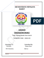 Chemistry Investigatory Project On Making Plasltic From Strach PDF