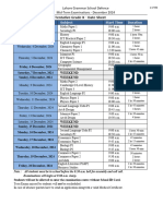 Grade X Syllabus and Date Sheet