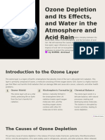 Ozone Depletion and Its Effects and Water in The Atmosphere and Acid Rain