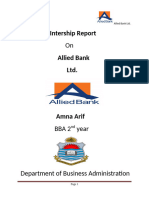 Intership Report Allied Bank