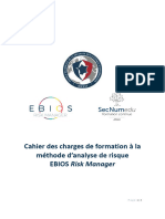 Cahier Des Charges de Formation A La Methode Danalyse de Risque Ebios Risk Manager