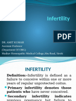 Infertility: Dr. Amit Kumar Assistant Professor (Department of OBG) Madhav Homeopathic Medical College, Abu Road, Sirohi