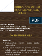 13A.Dysmenorrhea and Other Disorders of Menstrual Cycles