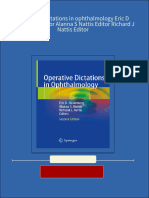 Operative Dictations in Ophthalmology Eric D Rosenberg Editor Alanna S Nattis Editor Richard J Nattis Editor All Chapters Instant Download