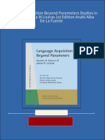 Language Acquisition Beyond Parameters Studies in Honour of Juana M Liceras 1st Edition Anahí Alba de La Fuente 2024 Scribd Download