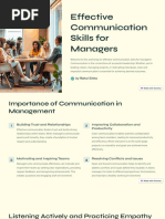 Effective Communication Skills For Managers