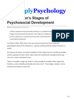 Erik Eriksons Stages of Psychosocial Development