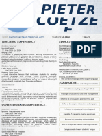 Pieter Coetzee CV 2025