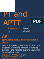 APTT and PT