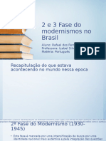 2 e 3 Fase Do Modernismos No Brasil