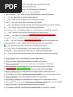 Present Perfect X Continuous - Answers