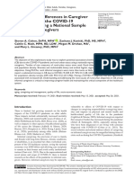 Cohen Et Al 2021 Rural Urban Differences in Caregiver Burden Due To The Covid 19 Pandemic Among A National Sample of