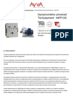 Dynamomètre Universel TecQuipment - MFP100 - Solutions Éducatives AYVA