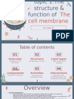 Chapter 10 Topic 1 The Structure & Function of The Cell Membrane