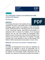 Howard 1994 The Confrontation of Modern and Traditional Knowledge Systems in Development