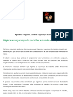 Apostila Sobre Higiene, Saúde e Segurança Do Trabalho