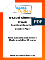 A Level Chemistry Organic Practical Questions QP