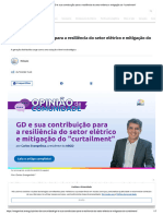 GD e Sua Contribuição para A Resiliência Do Setor Elétrico e Mitigação Do - Curtailment