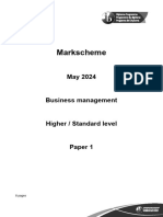 Business Management Paper 1 TZ1 HLSL Markscheme