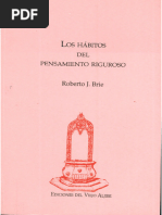 Los Habitos Del Pensamiento Riguroso Roberto Brie