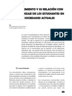 El Conocimiento Y Su Relación Con El Aprendizaje de Los Estudiantes en Las Sociedades Actuales