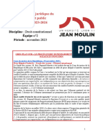 RP - Droit Constitutionnel - Nov. 2023