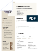 White and Beige Minimalist Graphic Designer Professional CV Resume