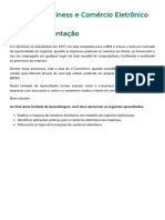 E-Business e Comércio Eletrônico: Ao Final Desta Unidade de Aprendizagem, Você Deve Apresentar Os Seguintes Aprendizados