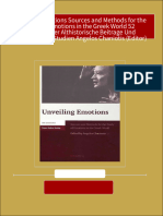 Full Unveiling Emotions Sources and Methods For The Study of Emotions in The Greek World 52 Heidelberger Althistorische Beitrage Und Epigraphische Studien Angelos Chaniotis (Editor) PDF All Chapters