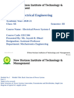 Structure of Electrical Power System