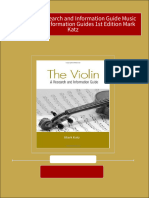 Full The Violin A Research and Information Guide Music Research and Information Guides 1st Edition Mark Katz Ebook All Chapters