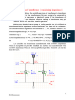 Parallel Operation of Transformer