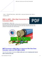 MM2 To AWG - Wire Size Conversion Chart, Table, & Calculator (PDF)