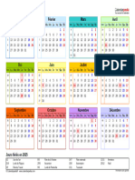 Calendrier 2025 Paysage Annee en Coup Doeil en Couleur