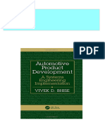 Full Download Automotive Product Development: A Systems Engineering Implementation 1st Edition Bhise PDF