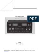 Tube Preamplifier: C2200 Owner's Manual