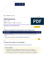 DELINQUENCY - English Meaning - Cambridge Dictionary