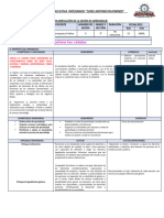 Planificación de La Sesión de Aprendizaje 4°